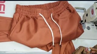 How to Cut & Sew a Pant  Trousers with elastic waistband. Male & female