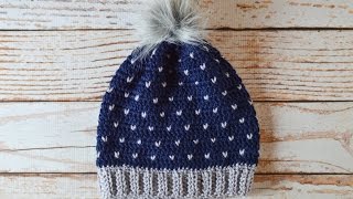 Snowfall Slouchy Hat Crochet Pattern Tutorial