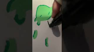 I Drew Yoshi With Posca Markers🔥 (Drip Effect!) Satisfying #shorts #viral