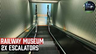 Japan Railway museum escalator going down