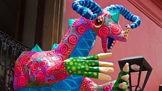 Fantastical sculptures parade in Mexico City