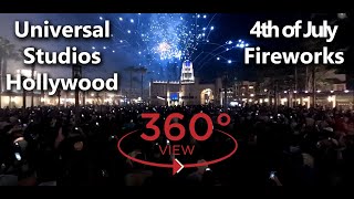 360° Video | Universal Studios Hollywood Fireworks | 4th of July 2021