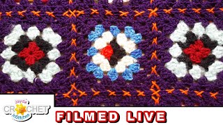 Granny Square Sweater (Part 2) – Live Stream Crochet Party - Sept 11, 2023