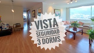 Departamento en venta con Vista Espectacular, estudio, seguridad 24 horas. Quito-Ecuador