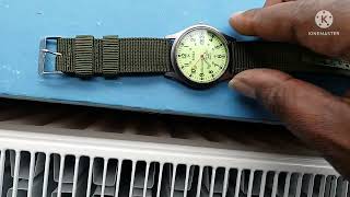 SOKI LUMBRITE WATCH, MILITARY STYLE DIVERS , WATER RESISTANT TO 3 ATMOSPHERES ( 101 FEET )