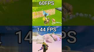 Fortnite 60fps vs 144fps ! #fortnite #fps #shorts