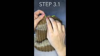 Easy Patent Beanie Step 1-3