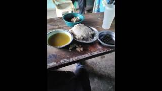 Enjoying a local Meal in a small village in Bukembe, Bungoma County