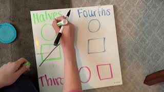 Halves, Thirds, and Fourths Math Mini Lesson