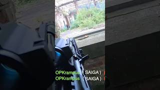 Saiga 12k GBB against a group of Enemies