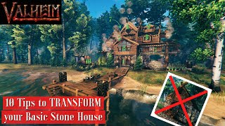 Valheim | 10 Additions that will Transform your STONE & CORE WOOD House into a Beautiful Home!