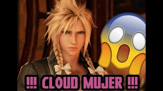 Cloud vestido de Mujer,  Final Fantasy 7 VII remake, reacción