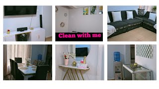 HOW I DEEP CLEAN MY LIVING ROOM+DINING AREA ONCE A WEEK/cleaning motivation #vivian