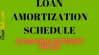 Loan Amortization Schedule | with Variable (Changing) Interest Rate | Excel