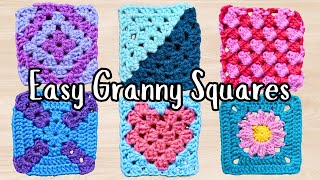 EASY CROCHET GRANNY SQUARES - Beginner Friendly Tutorial