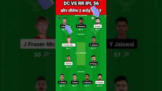 DC vs RR Dream11 Team Prediction Today 2024