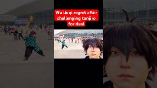 Wu liuqi impressed by tanjiro  hinokami kagura fire sword dance form live. #tanjiro #wuliuqi