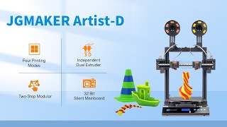 JGMaker Artist D Dual Extruder Independent Direct Drive 3D Printer Promo Video Kickstarter 2020