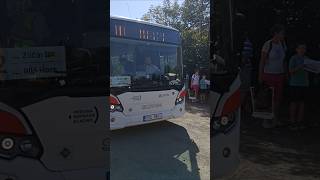 Příjezd autobusu Scania Citywide LF 12 CNG Ev.č.14+8789 do obratiště Hostivice,vlakové nádraží #bus