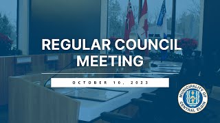 October 10, 2023 - Regular Meeting of Council