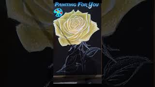 Easy Yellow Rose Acrylic Painting Techniques For Beginners #trending #viral #shorts