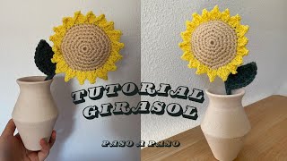 Girasol Tejido a crochet fácil - tutorial paso a paso