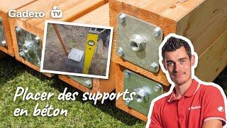 Placer des supports en béton pour pergola