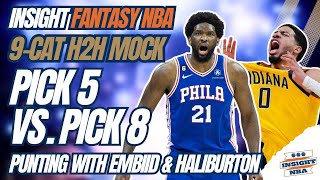 NBA Fantasy Basketball | Mock Draft Pick 5 vs. Pick 8 | EMBIID & HALIBURTON BUILDS