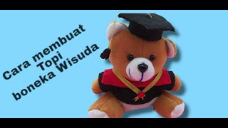 Cara membuat topi boneka wisuda