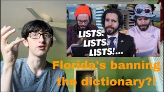 FLORIDA'S BANNING THE DICTIONARY?! Table News: Lists, Lists, Lists! reaction