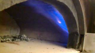 Custom built brick oven with gas