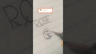 Rose trademark 💥 || comment your name 🥇#shorts #viral #trending #rose #reels #logo #arts