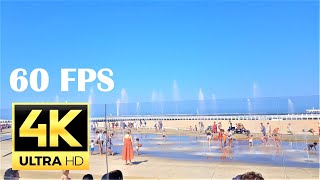 OSTEND, Belgium walk trainstation to Beach 🇧🇪- 4K 60FPS - 2020