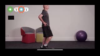 Split-squat exercise from the Curovate app