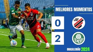 ATHLETICO-PR 0 X 2 PALMEIRAS | GOLS E MELHORES MOMENTOS | 25ª RODADA BRASILEIRÃO 2024