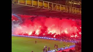 Rangers Fans Light Up Preseason Friendly with Fire Show