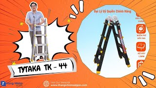 Thang Nhôm Rút Lồng TYTAKA TK - 44, Chữ A Max 1.94m, Chữ I Max 4.04m - Tải Trọng 150kg - BH 3 Năm