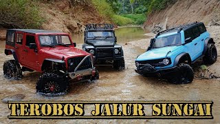 HBR1001, MN999 dan SCX10 NEKAT NYEBRANGIN SUNGAI!