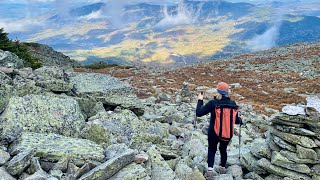 Hiking the tallest mountain in New England, Mount Washington. Tuckerman Ravine