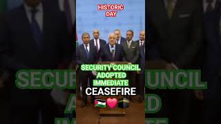 SECURITY COUNCIL ADOPTS FOR IMMIDIATE CEASEFIRE ALLAHUAKBAR 🙏🕋 #shorts #short #uk #viral #usa #india