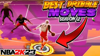 BEST GLITCHY DRIBBLE MOVES IN NBA 2K23 SEASON 2! FASTEST DRIBBLE MOVES + COMBOS FOR ALL BUILDS!