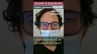 Mon enfant pleure la nuit #hypertension #shorts