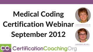 Medical Coding Certification Webinar September 2012