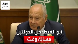 أبو الغيط: ستكون هناك أغلبية فلسطينية ساحقة مستقبلاً وسيحصلون على حقوقهم.. وحل الدولتين مسألة وقت