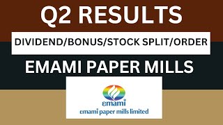 Emami paper mills Q2 Results 2025 | emami paper Results Today | emami paper Share Latest News