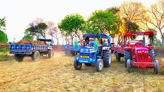 Case 770 Ex Backhoe Loader Machine Loading Mud In Mahindra 275 Di Trakstar | Mahindra 275 Di Sp Plus