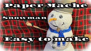 Paper mache Christmas Snowman