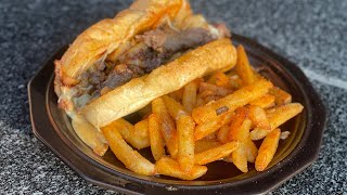 Steak and Cheese with Fries on the Blackstone Griddle. Quick, Easy and Delicious!