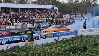 Jeff Lutz @lutzracecarspgh vs Lizzy Musi @LizzyMusiRacing at Street Outlaws vs Australia #racing