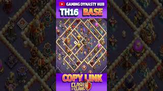 TOWN HALL 16 CWL+WAR+LEGEND BASE LINK GDH P9 #clashofclans #shortsfeed #shorts #short